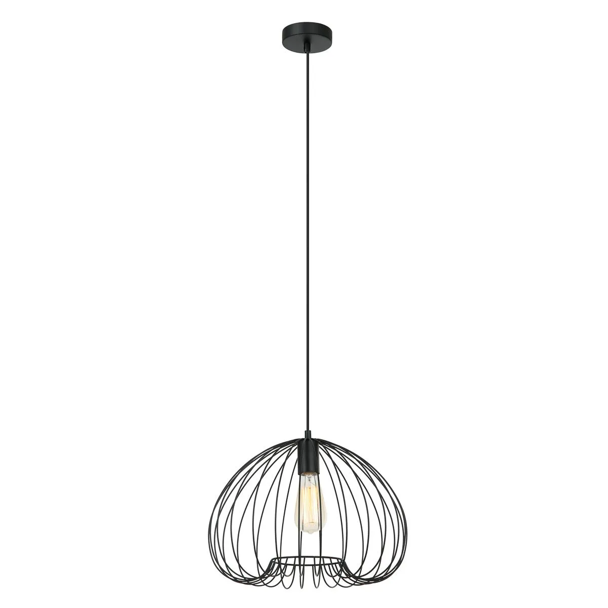 Meddi, nowoczesna lampa wisząca, czarna, E27, MDM-4583-1 BK